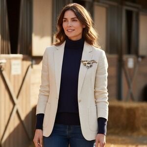 Vintage Tri Metal Running Horses Brooch Pin Equestrian Boho Southwestern